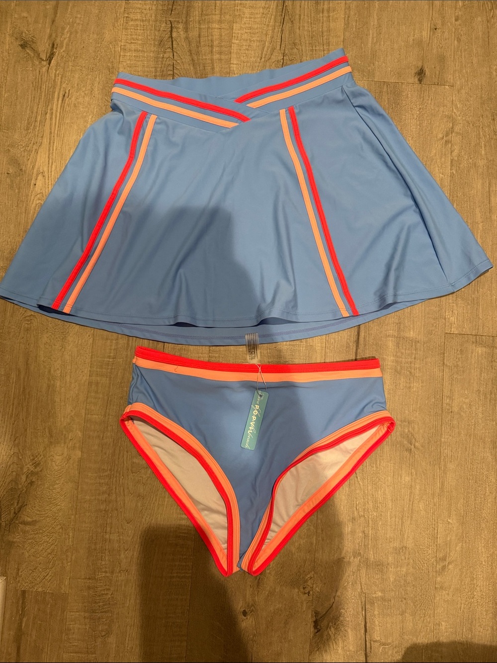 Popvil bikini bottom with skirt set size L